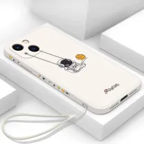 Cartoon Swing Astronaut Phone Case for iphone13 12 11 Pro Max