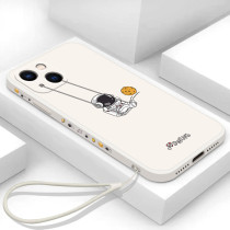 Cartoon Swing Astronaut Phone Case for iphone13 12 11 Pro Max