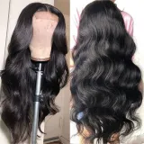 Women Synthetic Long Wavy Hair Wigs Middle Parting Curly Wig