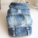 Pet Dog Cloth Outdoor Fashion Blue Denim Vest Puppy Cloth