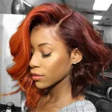 Women Best Short Auburn Wavy Wigs