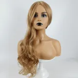 Women‘s Long Hair Wigs Ombre Color Synthetic Curly Hair Wig Middle Parting Wigs