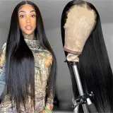 Women Synthetic Long Straight Natural Hair Wigs Middle Parting Wig