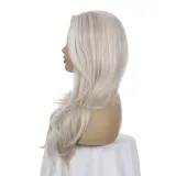 Women Synthetic Fluffy Curls Hair Wigs Medium Curly Hair Middle Parting Wig