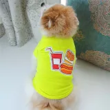 Pet Dog Cloth Teddy Hamburger Printed Vest