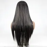 Women Parting Straight Synthetic Wig Natural Long Hair Wigs