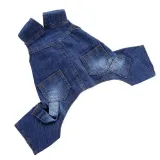 Pet Dog Cloth Denim Overall Poodle Teddy Fashion Out door Cloth