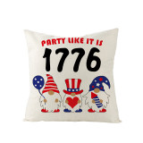 4PCS Home Cotton Decorative American Memorial Throw Pillow Case Cushion Covers For Sofa Couch Bed Chair