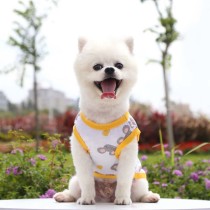 Pet Dog Cloth Pomeranian Poodle Little Bear Printed Puppy Cloth