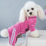 Dog Hoodies Soft Velvet Winter Tracksuit Outfits with Hat