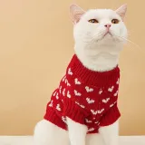 Pet Dog Cloth Love Heart Sweater Dalily Outgoing Suit