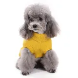 Pet Dog Cloth Solid Color Keep Warm Sweater Puppy Cloth