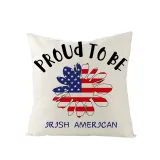 4PCS Home Cotton Decorative American Memorial Throw Pillow Case Cushion Covers For Sofa Couch Bed Chair