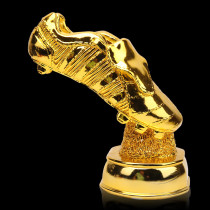 Resin Soccer Striker golden Boot Trophy Golden Shoe Soccer Fan