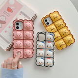 Cartoon Bear Duck Pig Decompression Silicone Drop Proof Phone Case for iPhone13 12 11 Pro Max