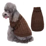 Pet Dog Cloth Solid Color Keep Warm Sweater Puppy Cloth