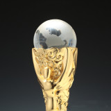 Carved Metal Style Crystal Trophy Optical Glass Award