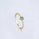 18K White Gold Semi Paved Moissanite Solitaire Princess Cut Emerald Gemstone Rings