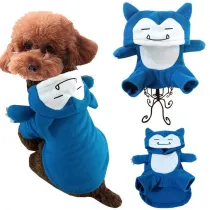 Pet Small Dog Blue Cute Hooded Elf Winter Puppy Cloth