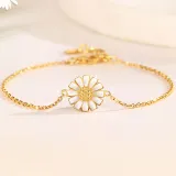 Silver Zircon Chrysanthemum Pendant Chain Jewelry Necklaces Women Rings Jewelry Sets