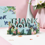 3D Pink Thank You Pop Up Cards Great for Anniversary