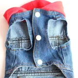 Pet Dog Cloth Denim Vest Hooded Puppy Cloth