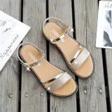 Women Sequins Macthing Color Casual Flat Summer Sandals