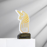 Creative Unicorn Art Style Trophy Optical Award