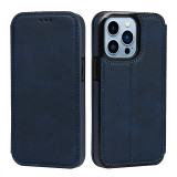 Pure Color Leather Flap Drop Proof Phone Case for iPhone13 12 11 Pro Max