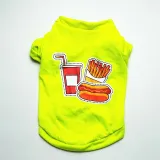 Pet Dog Cloth Teddy Hamburger Printed Vest