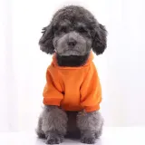 Pet Small Dog Solid Color Hooded Sweatshirt with Pocket Puppy Cloth