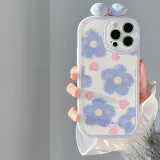 Cute Bowknot Printed Honey Peach Flower Phone Case for iphone13 12 11 Pro Max