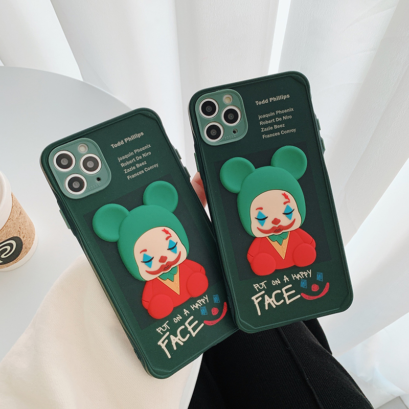 3D Smiling Face Clown Drop Proof Phone Case for iPhone13 12 11 Pro Max