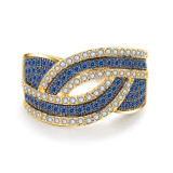 Silver Zircon Fashion Jewelry Inlaid Diamond Women Ring