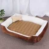 Printed Bone Sofa Bed Dog Kennel Pet Kennel with Mat