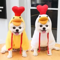 Pet Clothes Dogs Hoodie Sweatshirt Cartoon Chicken Costume Outfit for Puppy Cats Large Dog