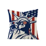 4PCS Home Cotton Decorative American Memorial Throw Pillow Case Cushion Covers For Sofa Couch Bed Chair