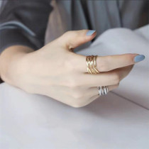 Silver Zircon CHIC Fashion Jewelry Inlaid Diamond Adjustable Size Women Ring