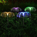 LED Outdoor Solar Fiber Optic Flower Jellyfish Lights Decoration Lamp For Garden