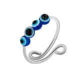 Silver Zircon Fisheye Fashion Jewelry Inlaid Diamond Adjustable Size Women Ring