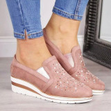 Wome Platform Wedge Casual Walking Loafers Shoes