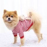 Pet Dog Clothes Cute Pocket Bear Stipes Sweater