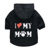 Pet I Love Mommy Hooded Sweatshirt Puppy Cloth