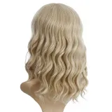 Women Synthetic Short Dye Wavy Hair Wigs Middle Parting Curly Wig