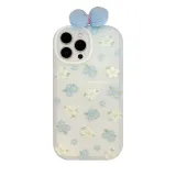 Cute Bowknot Printed Honey Peach Flower Phone Case for iphone13 12 11 Pro Max