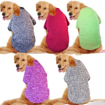 Dog Plus Size Pure Color Hoodie Pet Sweatshirt Clothes Sweater