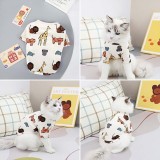 Pet Cat Dog Cloth Cute Animals Printed Casual Shirt Cloth