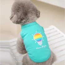 Dog Cloth Pure Color Vest Neon Light Slogan Shirts