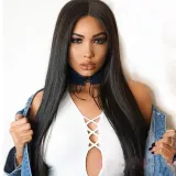 Women Parting Straight Synthetic Wig Natural Long Hair Wigs