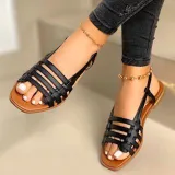 Women Round Toe Fish Mouth Bare Instep Sandal Slippers